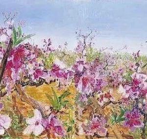 Peach Blossoms 196x61cmprint