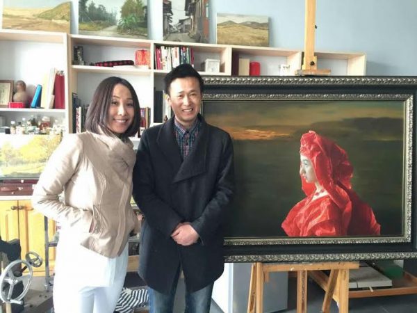Ms. Susanna Yang meeting Zeng Chuanxing in his studio