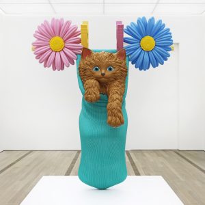 Cat on a Clothesline by Jeff Koons