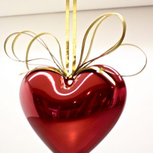 Hanging Heart Red & Gold by Jeff Koons