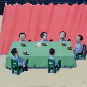 Children in Meeting- Tea Time by Tang Zhigang
