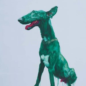 Green Dog no.6 by Zhou Chunya