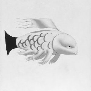 Black & White Fish- Flag Fish by Deng Xinli