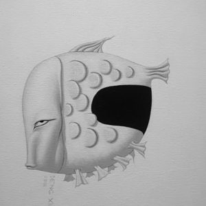 Black & White Fish by Deng Xinli