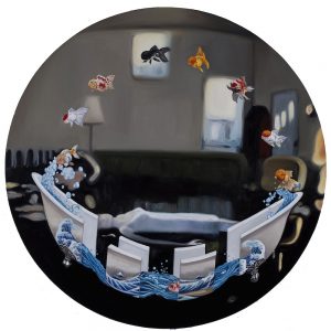 2011 07 07 Bathtub 707 浴缸轶事 707 136直径 布面油画 李文峰