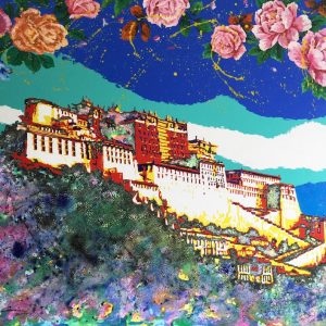 √《布达拉宫》2015 布面丙烯 170cm×150cm Potala Palace，Acrylic on canvas ，170cm×150cm ，2015