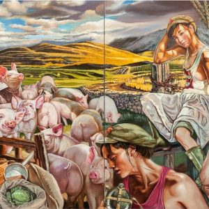 Our Pig Class-Oil on Canvas145 x 215 cm