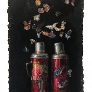 《暖瓶蝴蝶》尺寸：60X110厘米 年代：2018