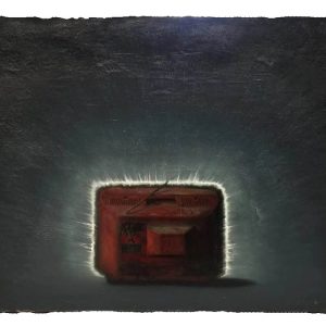 《电视机背后》尺寸：100X150厘米年代：2017年