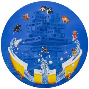 12-2009 浴缸 136直径 李文峰 布面油画