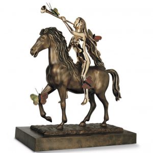 12-lady godiva with butterflies 戈蒂娃女神与蝴蝶51cm height bronze