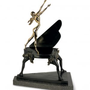 21-surrealist piano 超现实主义钢琴 60cm height bronze