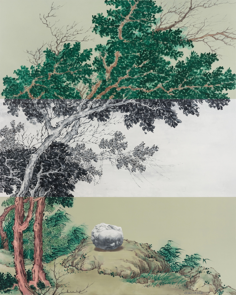Wind and Buddha by He Sen – YangGallery