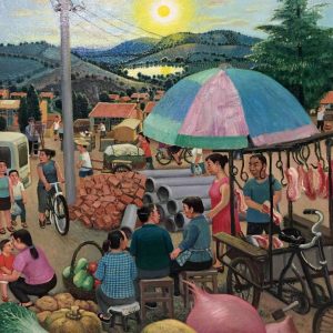 路边市场80x60cm