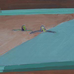 49-Swimming together no.2 世象-游泳 100x132cm布面油画2014