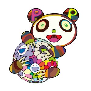 Takashi-Murakami-A-Panda-Cub-Hugging-a-Ball-of-Flowers-Print-Signed-Edition-of-100