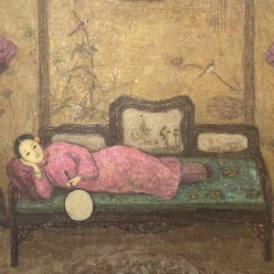 7 NO.SGY-007 《扇子 Femme l’éventail sur canapé》 81x100 2018