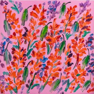 12 Lupin Hummingbirds 76x76cm