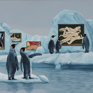 12 企鹅看画60x150cm